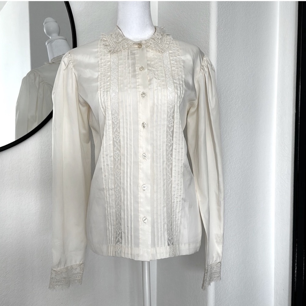 VINTAGE 1950s {lace} blouse - Picture 5 of 7